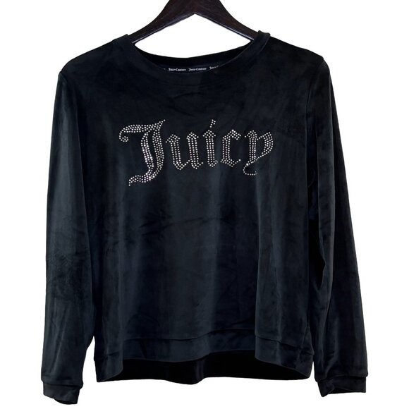 Juicy Couture Other - Juicy Couture Long Sleeve Velour Sleepwear Top Black Size Medium